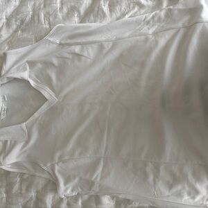 White Sleeveless Golf Top